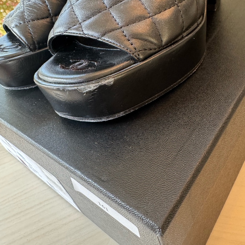 CHANEL Black Platform Shoes - Picture 8 of 9